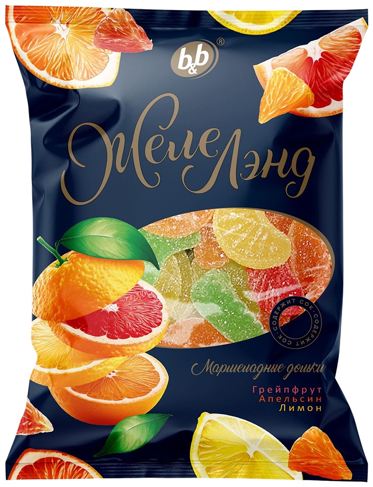 Мармелад БИ&БИ ЖелеЛэнд цитрусовые дольки 500г