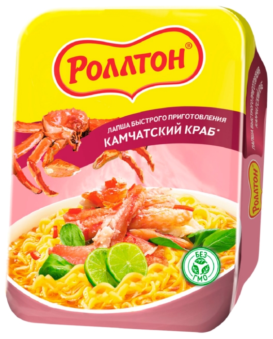 Лапша б/п РОЛЛТОН со вкусом камчатского краба т/у 90г