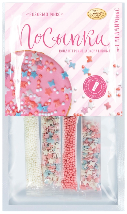 Посыпки ПАРФЭ Розовый микс м/у 20 г