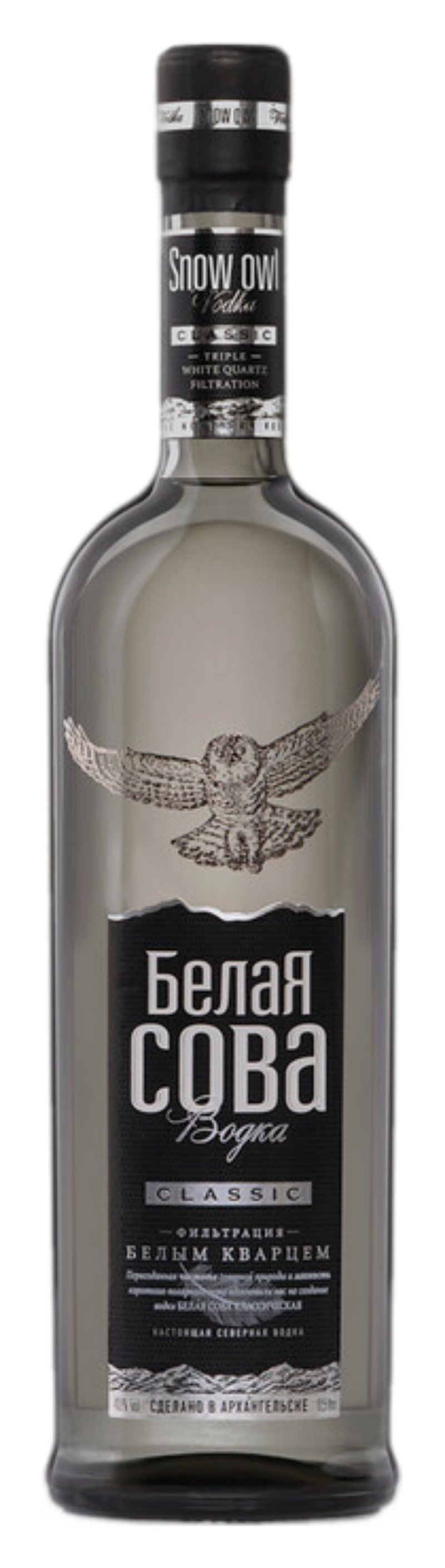 Водка БЕЛАЯ СОВА Классическая 40% ст/б 0.5л