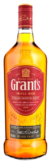 Виски ГРАНТС Трипл Вуд 3 года 40% ст/б 1л