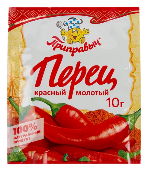 Перец красный  ПРИПРАВЫЧ молотый м/у 10г