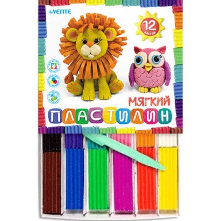 Пластилин ДЕВЕНТЕ восковой 12цв арт.8042806