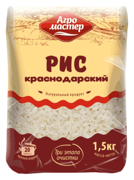 Рис АГРОМАСТЕР круглозерный м/у 1500г