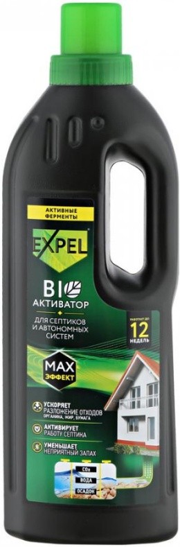 Биоактиватор ЭКСПЕЛ для септиков и автономных систем 750мл