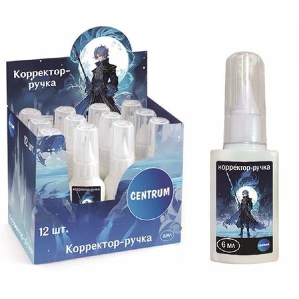 Корректирующая ручка ЦЕНТРУМ Аниме с металлическим наконечником 6мл арт.74743