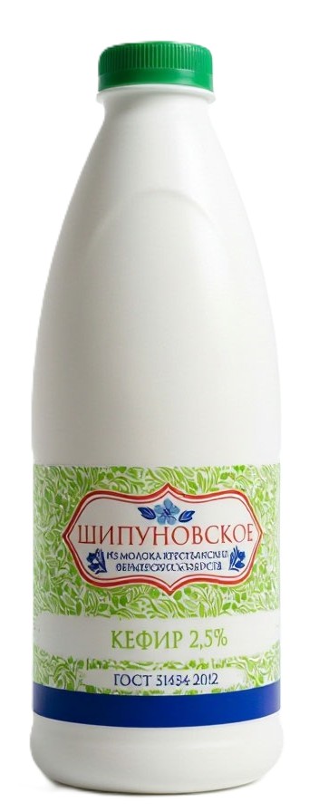Кефир ШИПУНОВСКОЕ бзмж 2.5% 930г