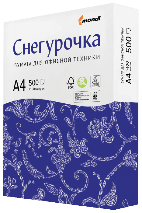 Бумага СНЕГУРОЧКА А4 500л