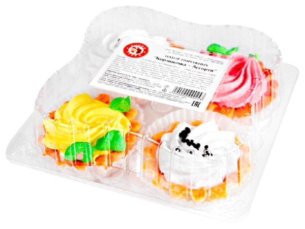 Набор пирожных КОНФИ-ТЕРРА Корзинка ассорти 180г