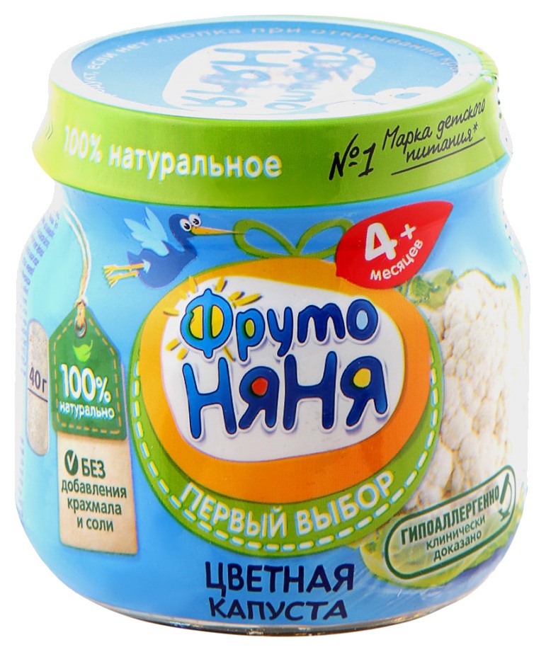 Пюре ФРУТОНЯНЯ цветная капуста ст/б 80г