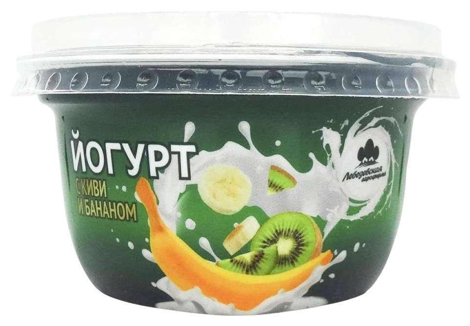 Йогурт ЛЕБЕДЕВСКАЯ АФ киви банан бзмж 2.5% 130г