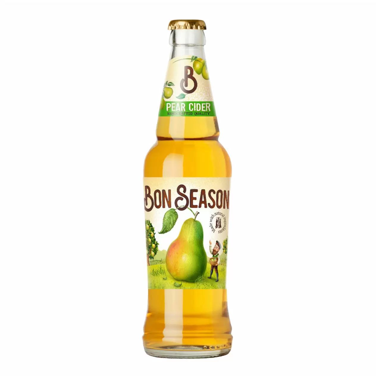 Сидр БОН СЕЗОН Грушевый 4.5% ст/б 0.4л