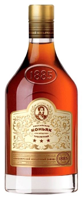 Коньяк КИЗЛЯР 3 года 40% ст/б 0.25л