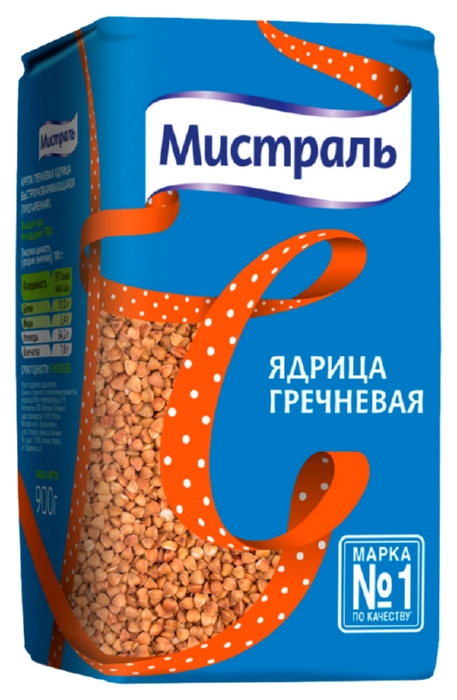 Гречневая крупа МИСТРАЛЬ ядрица м/у 900г