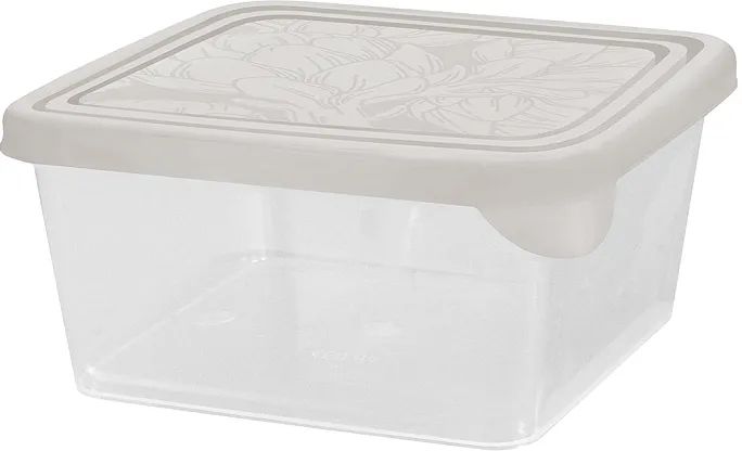 Контейнер для продуктов ХЕЛЬСИНКИ квадратный пепельный жемчуг 450мл арт.PT143111024