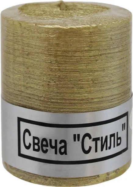 Свеча НАТАМ Стиль 7.5см золото металлик арт.KL535253-GO