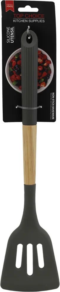 Лопатка с прорезями 34*8*3см серая арт.370