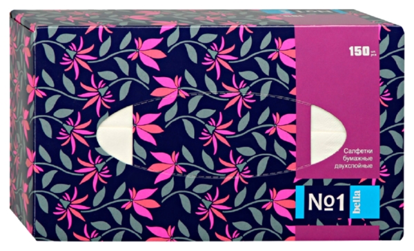 Салфетки БЕЛЛА №1 2сл карт/уп 150шт