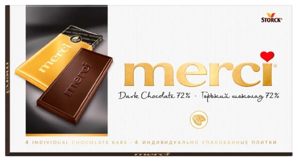 Шоколад МЕРСИ горький 72% 100г