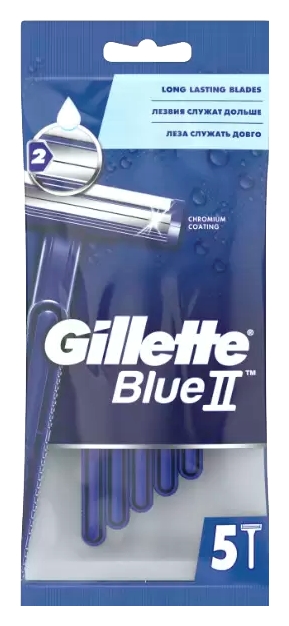 Станок для бритья ЖИЛЛЕТ Блю2 одноразовый 5шт