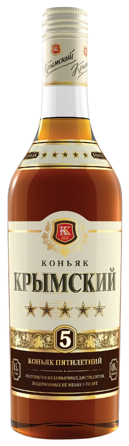 Коньяк КРЫМСКИЙ 5 лет 40% ст/б 0.5л