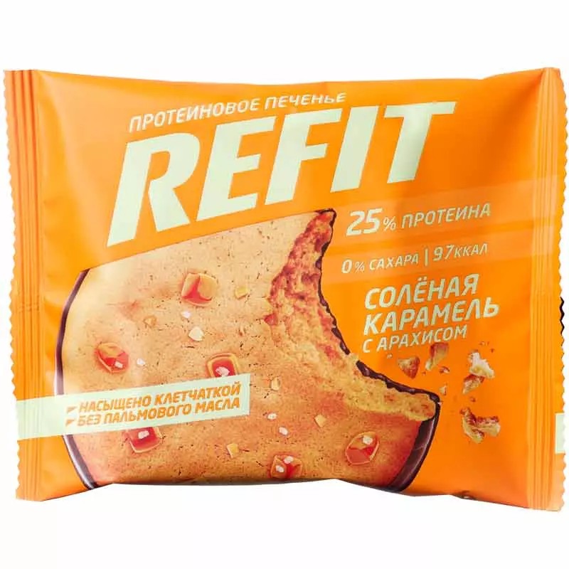 Печенье РЕФИТ Соленая карамель с арахисом 35г