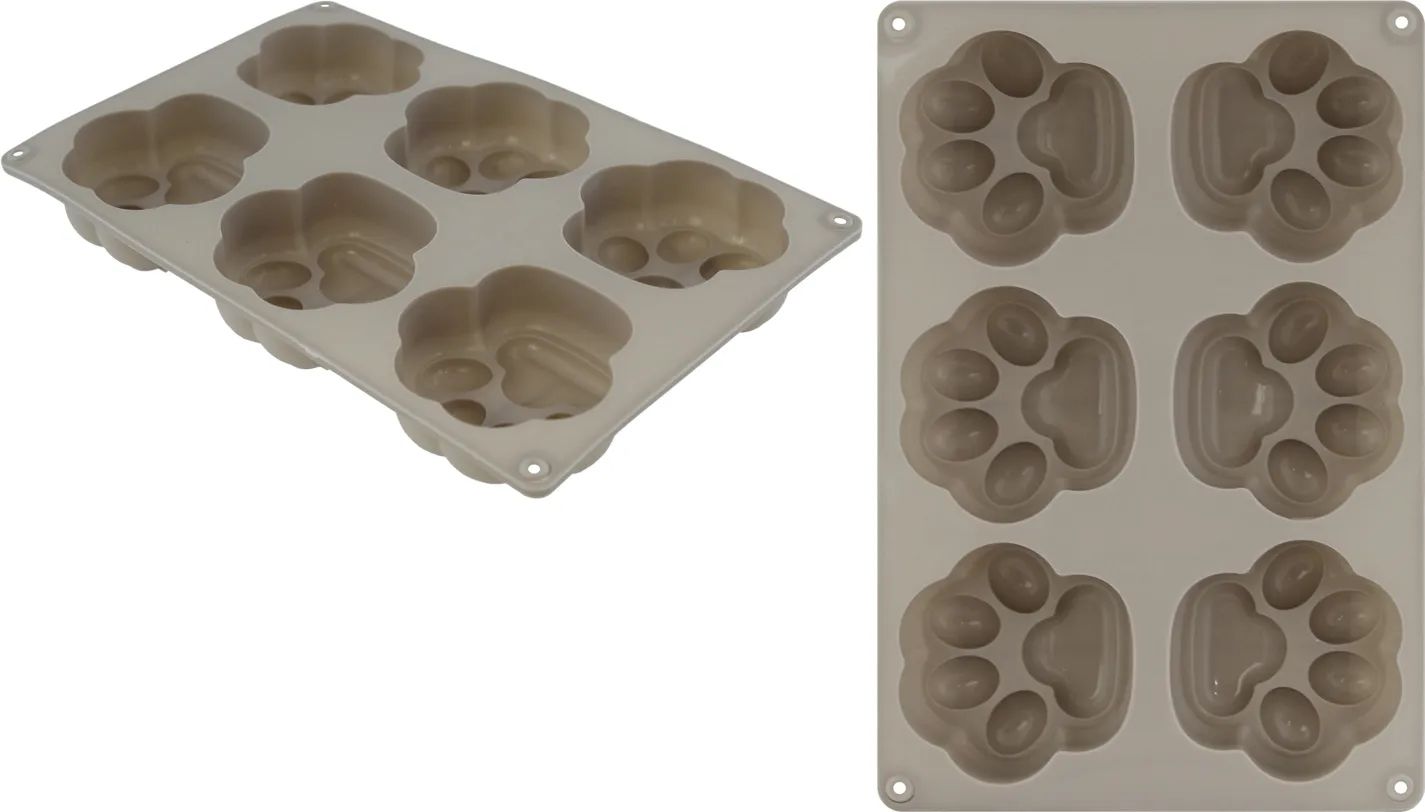 Форма силиконовая Лапки для выпечки печенья 20*13см арт.G416