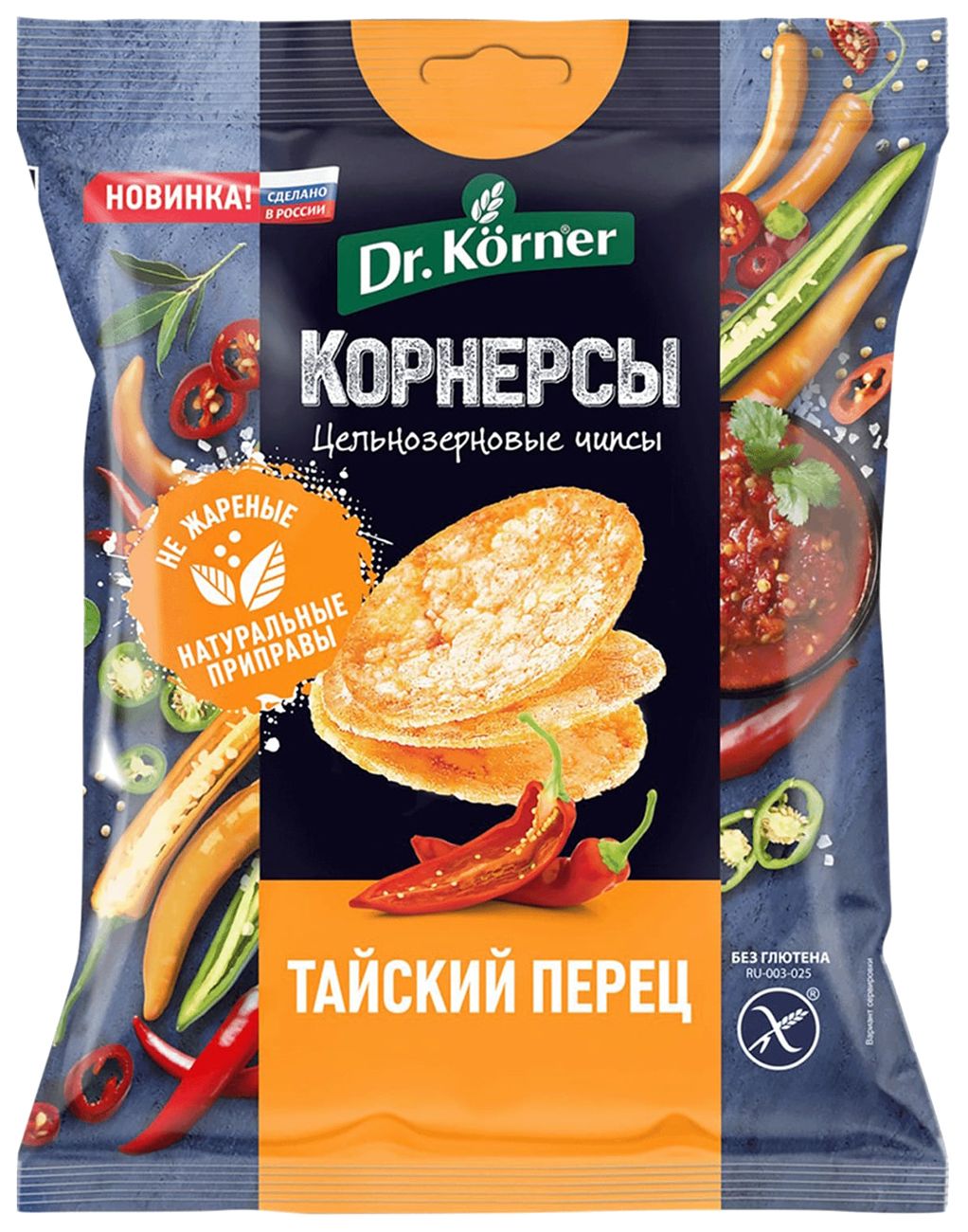 Чипсы ДР.КЕРНЕР Корнерсы тайский перец 50г