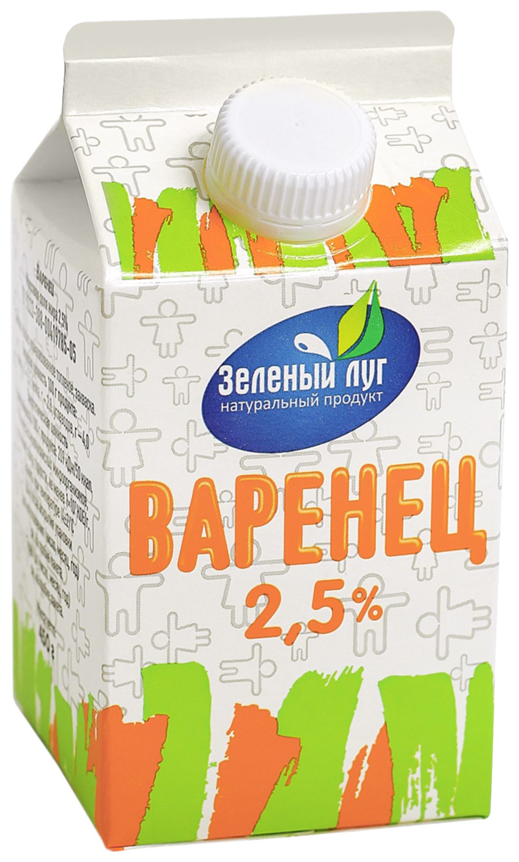 Варенец ЗЕЛЕНЫЙ ЛУГ бзмж 2.5% т/пак 450г
