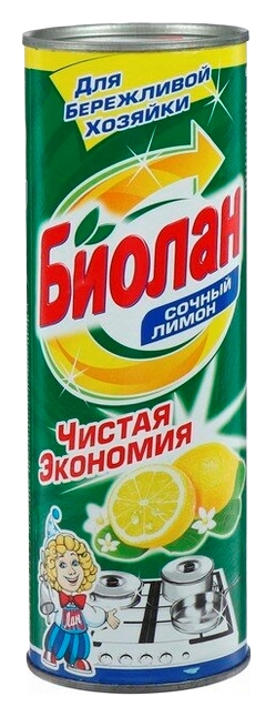 Чистящий порошок БИОЛАН Сочный лимон 400г