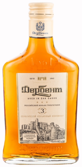 Коньяк ДЕРБЕНТ 3 года 40% ст/б 0.25л