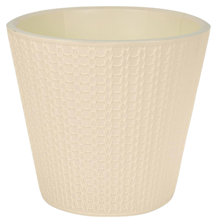 Горшок для цветов Вельвет светло-бежевый Д200мм 4л арт.511406