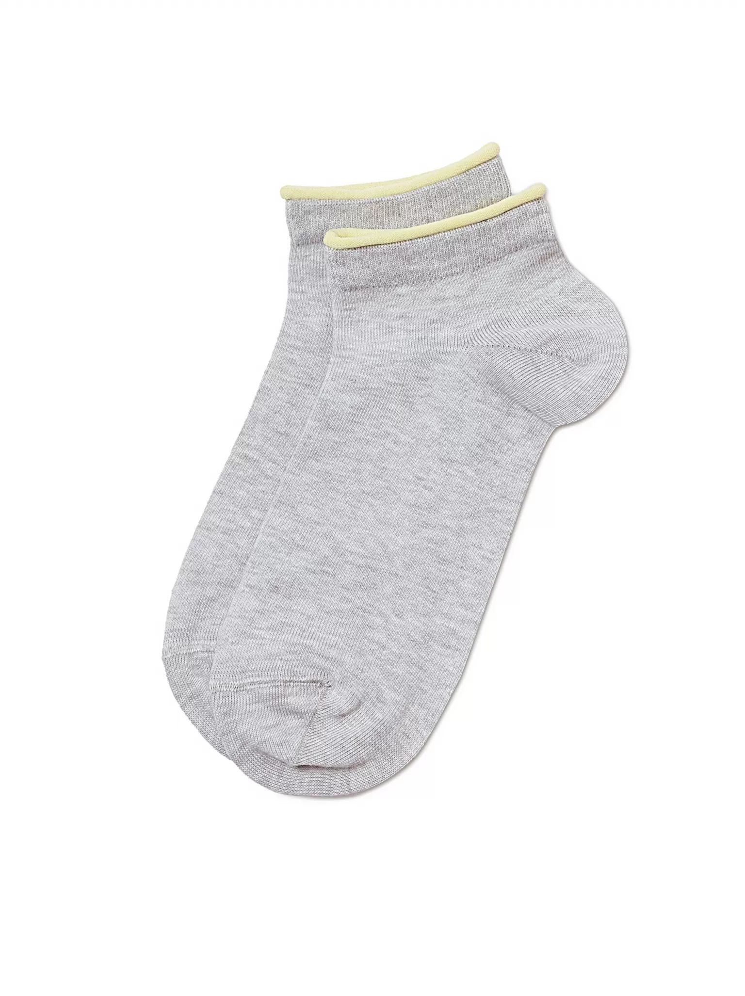 Носки женские КОНТЕ Актив светло-серые-желтые р.25-27 арт.12С-32СП