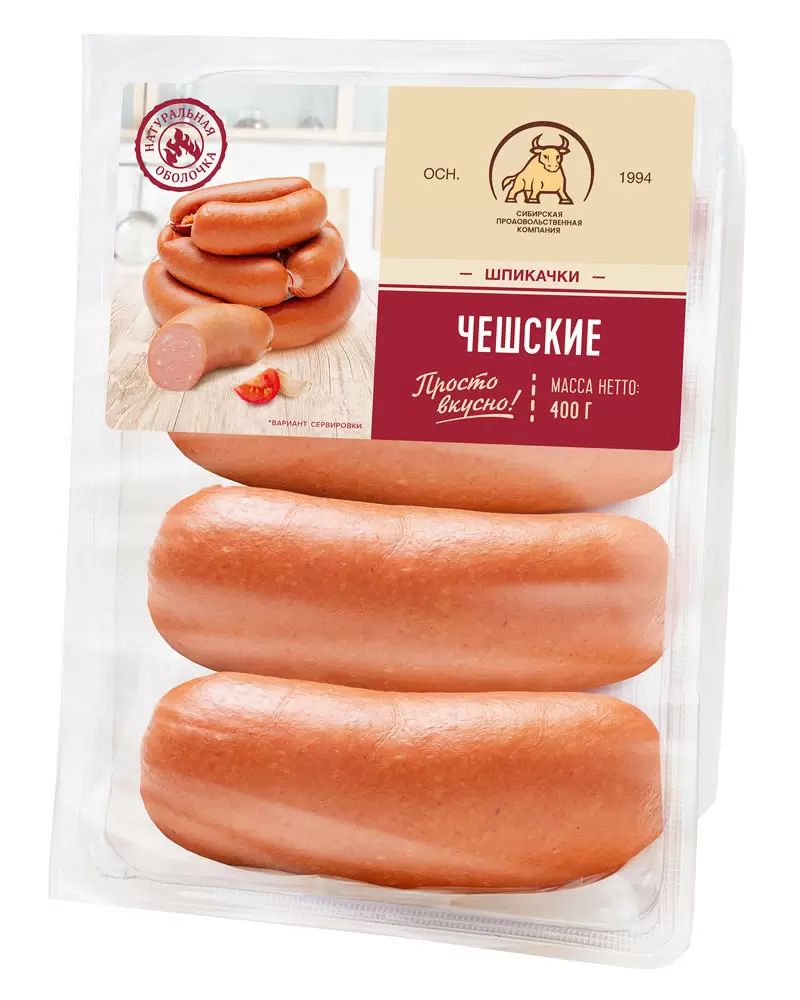 Шпикачки ВЫСОКИЙ ВКУС Чешские 400г