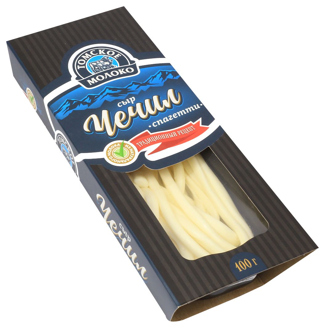 Сыр ТОМСКОЕ МОЛОКО Чечил спагетти бзмж 45% 100г