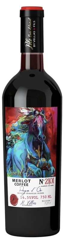 Вино КРЭН Д'ОР Мерло Коффи красное п/сух 7.5% ст/б 0.75л