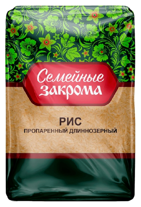 Рис СЕМЕЙНЫЕ ЗАКРОМА длиннозерный пропаренный м/у 800г