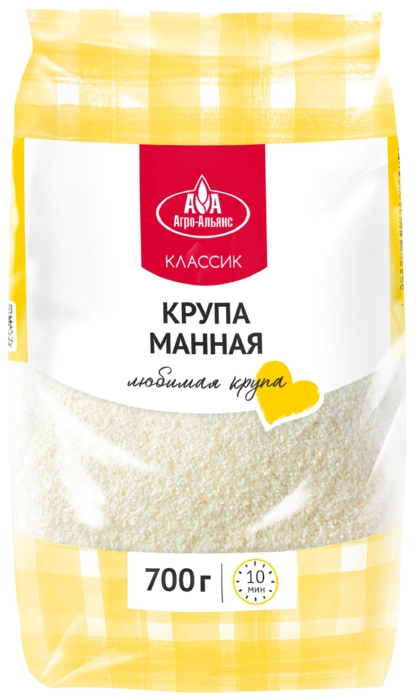 Манная крупа АГРО-АЛЬЯНС Классик м/у 700г