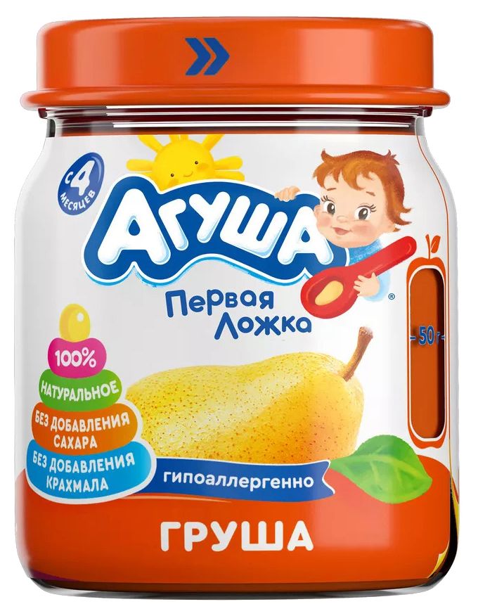 Пюре АГУША груша ст/б 100г