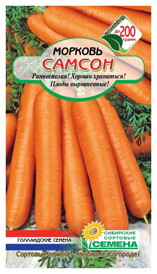 Семена ССС Морковь Самсон 5г