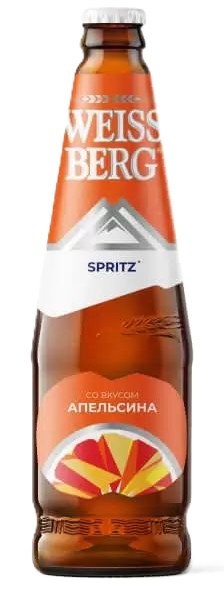 Пивной напиток БОЧКАРИ Вайсберг апельсин нефильтрованное пастер 4% ст/б 0.44л