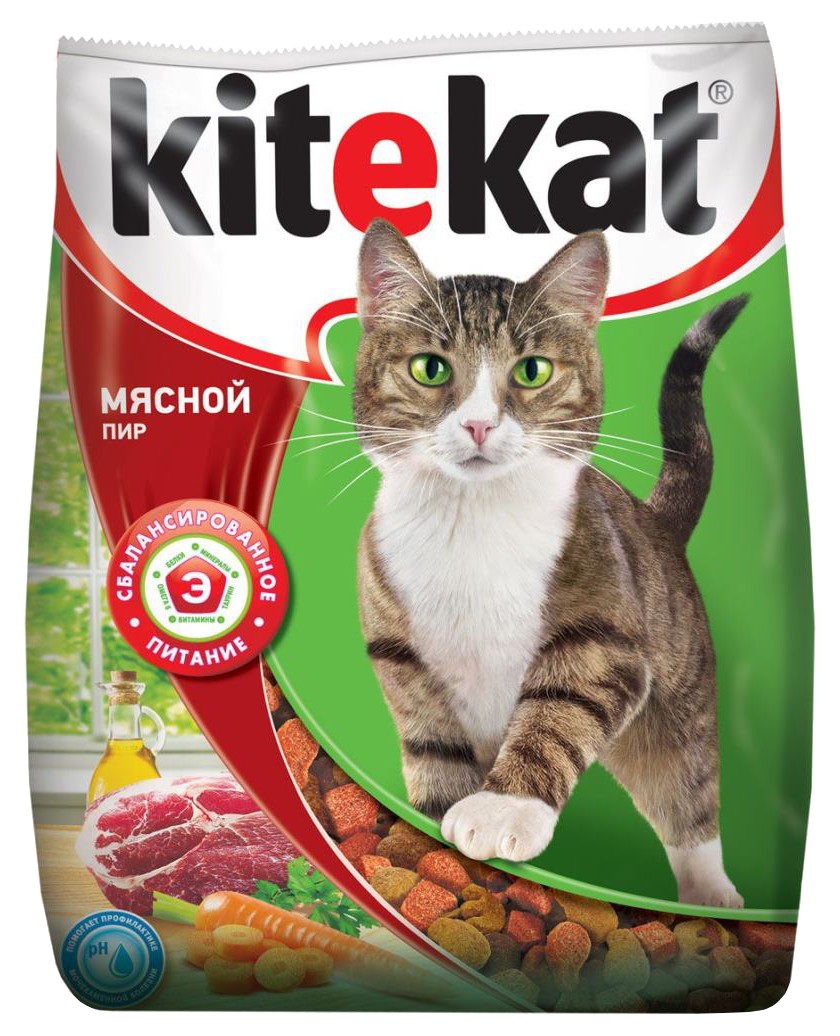 Корм для кошек КИТЕКЕТ Мясной пир 1кг