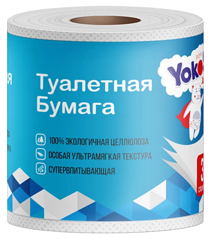Туалетная бумага ЙОКОСАН 3сл 1рул
