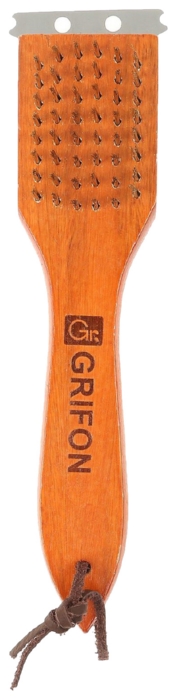 Щетка для чистки предметов барбекю ГРИФОН с щетиной и скребком 6см