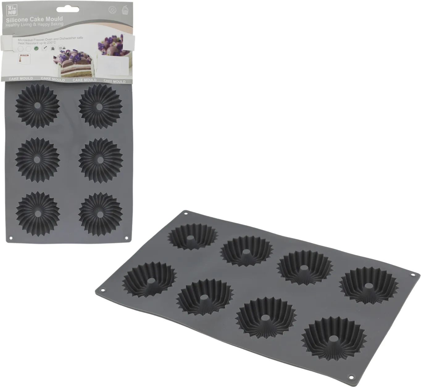 Форма силиконовая для выпечки кексов 17*29*3см арт.G230