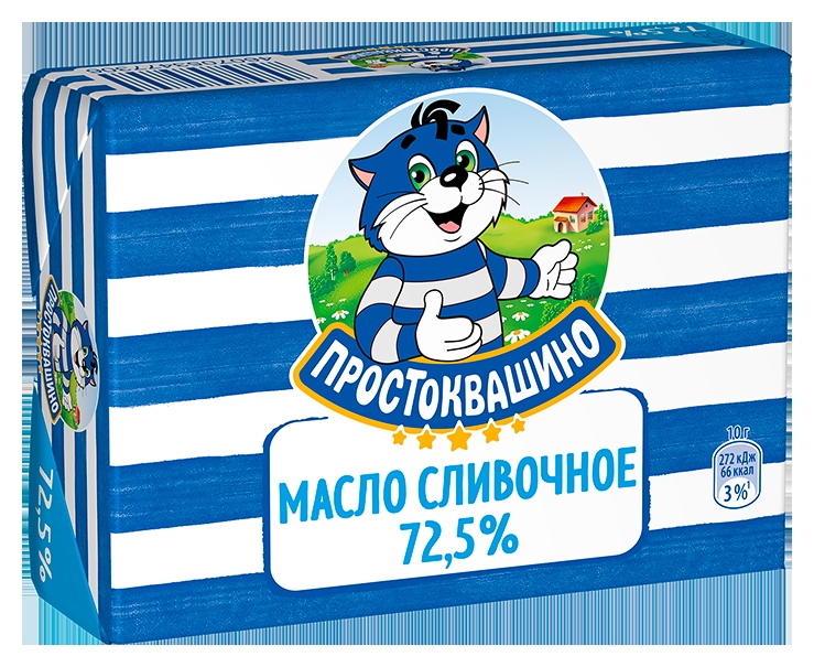Масло сливочное ПРОСТОКВАШИНО бзмж 72.5% 180г