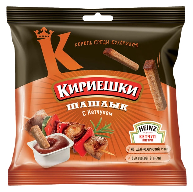 Сухарики ржаные КИРИЕШКИ шашлык кетчуп 85г