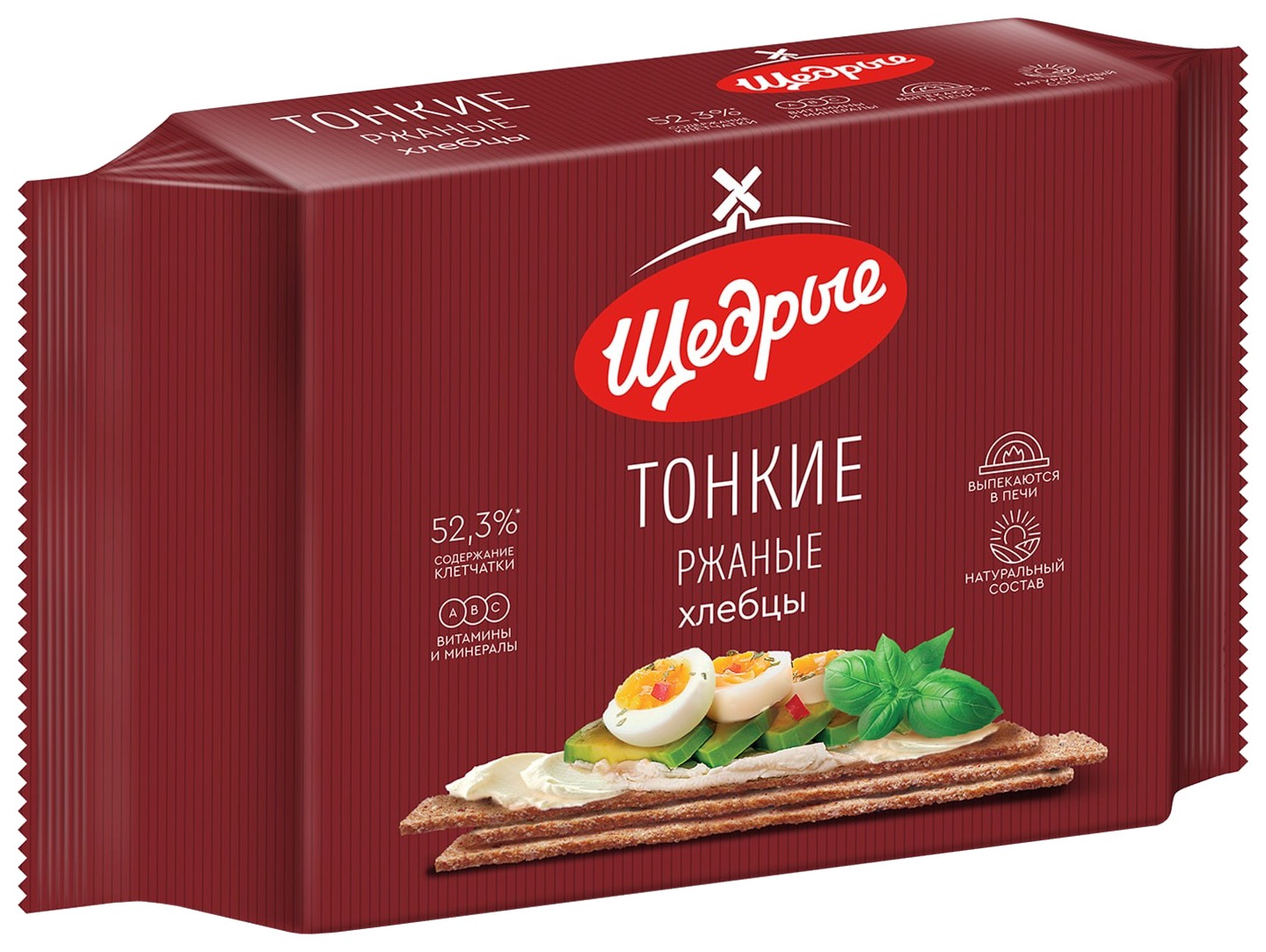 Хлебцы ЩЕДРЫЕ Ржаные тонкие 170г