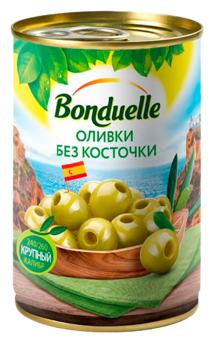 Оливки БОНДЮЭЛЬ зеленые б/к ж/б 314г