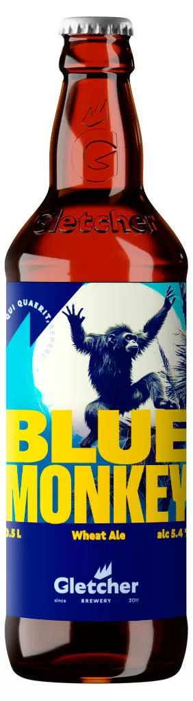 Пивной напиток БЛЮ МАНКИ Вит Эль светлый пастер нефильтрованный 5.4% ст/б 0.5л